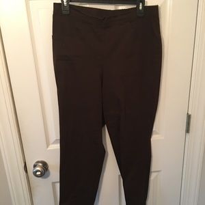 Brown pants with elastic waist